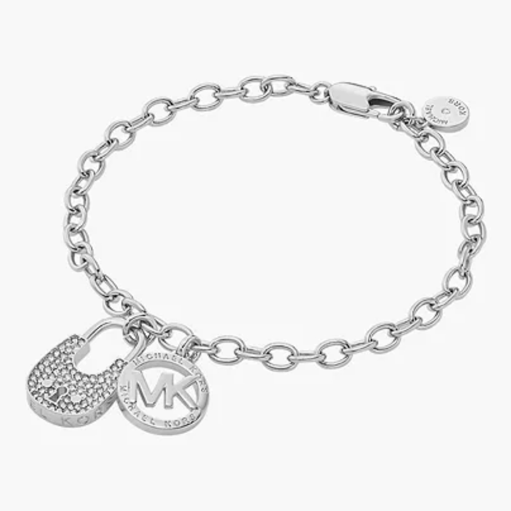 Michael Kors Women's Stainless Steel Chain Bracelet with Crystal Accents